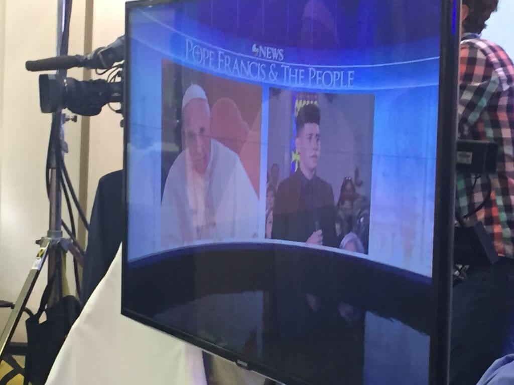 Ricardo Ortiz talks with Pope Francis