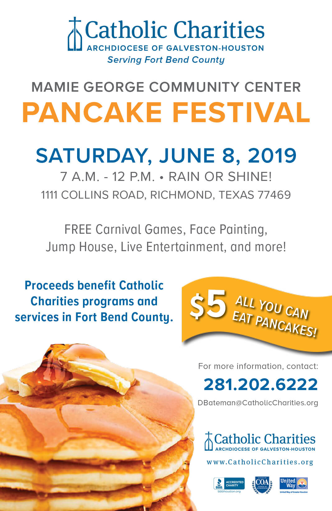 2019 Mamie George Pancake Festival Flyer