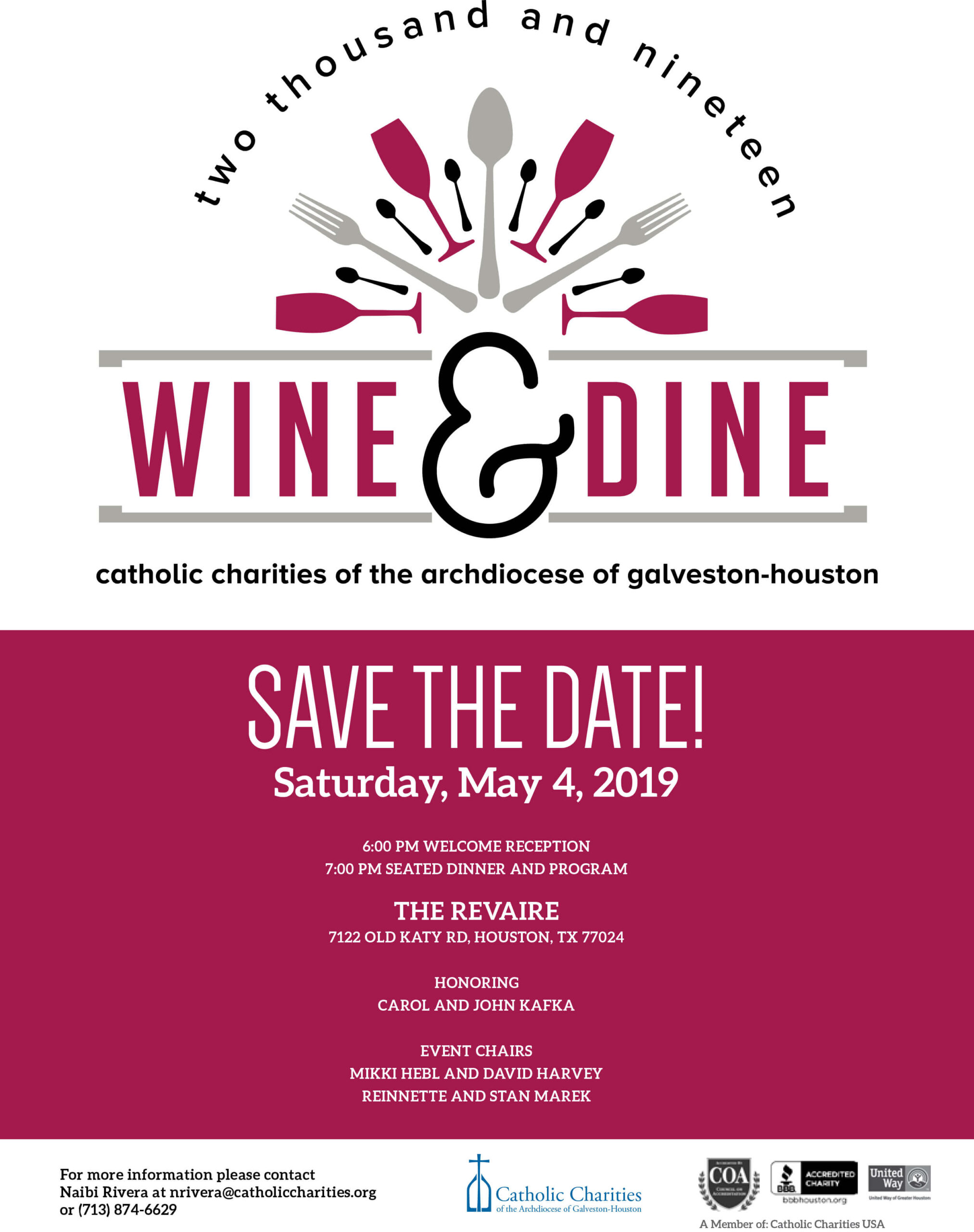 2019 Wine & Dine Save the Date