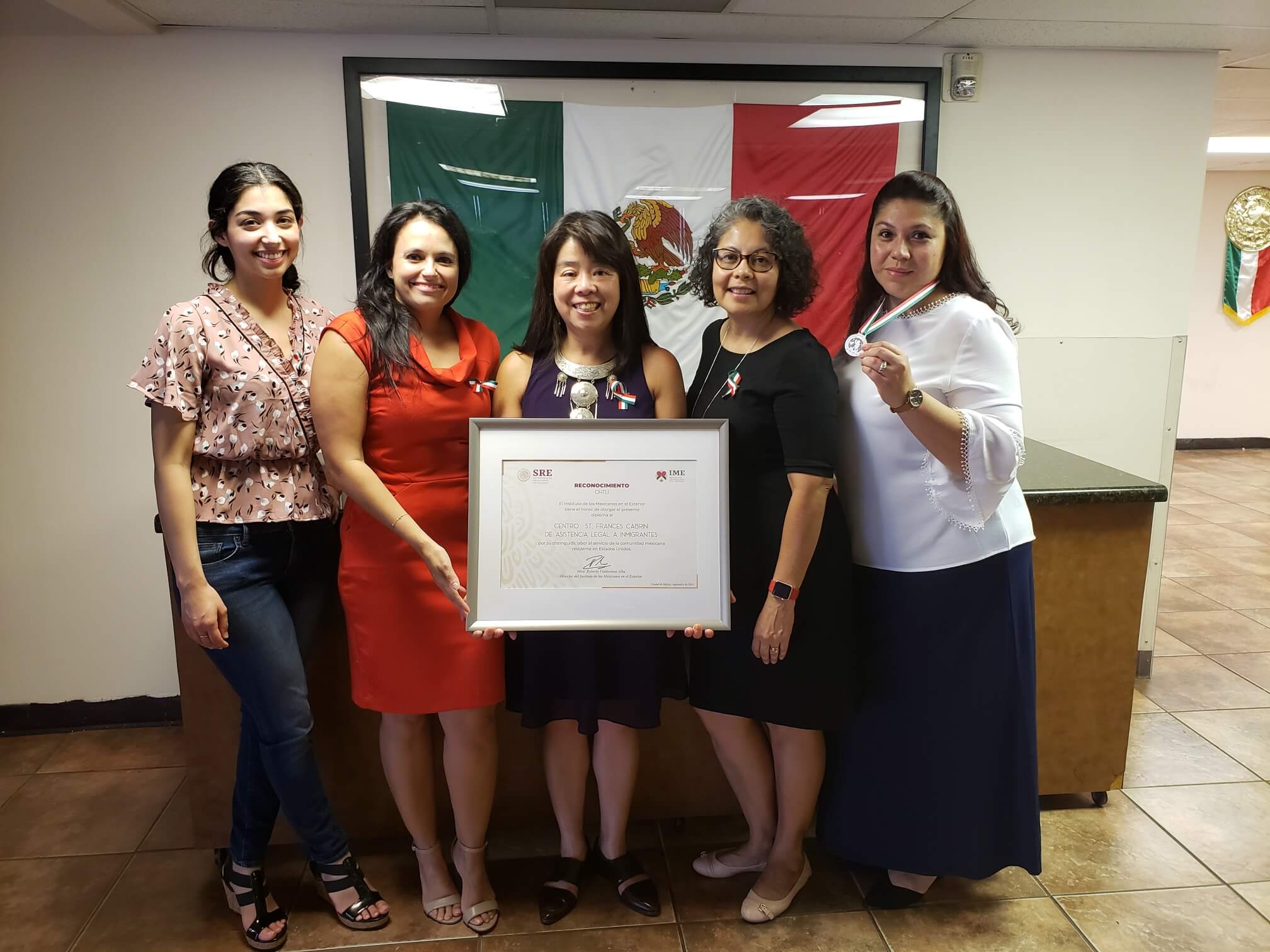 Ohtli Award presented to Catholic Charities' Cabrini Center by the Mexican Consulate