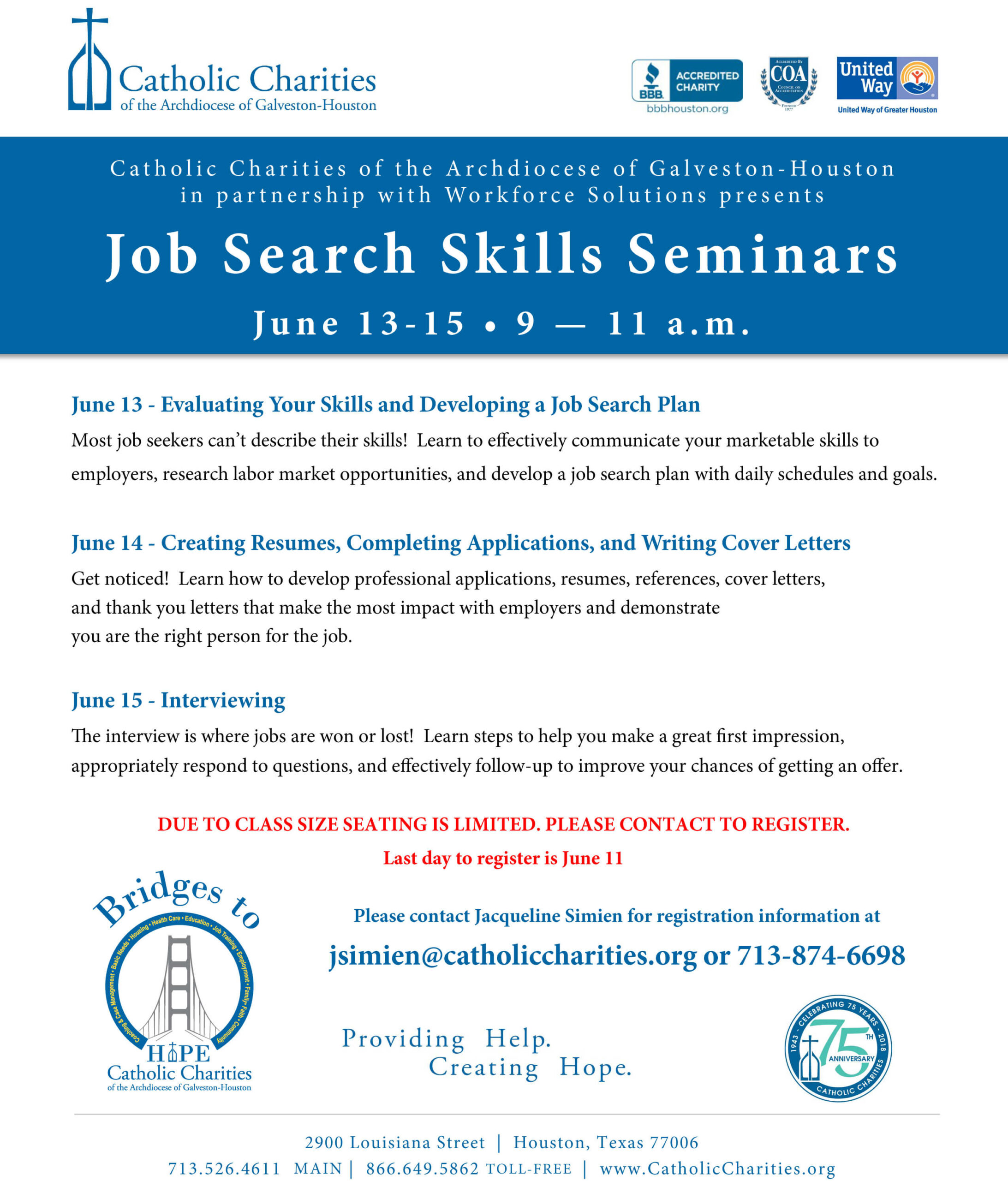 Job Search Skills Seminars