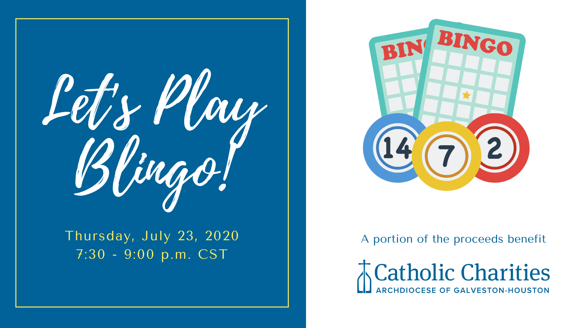 Lets Play Blingo to Support Catholic Charities Galveston-Houston
