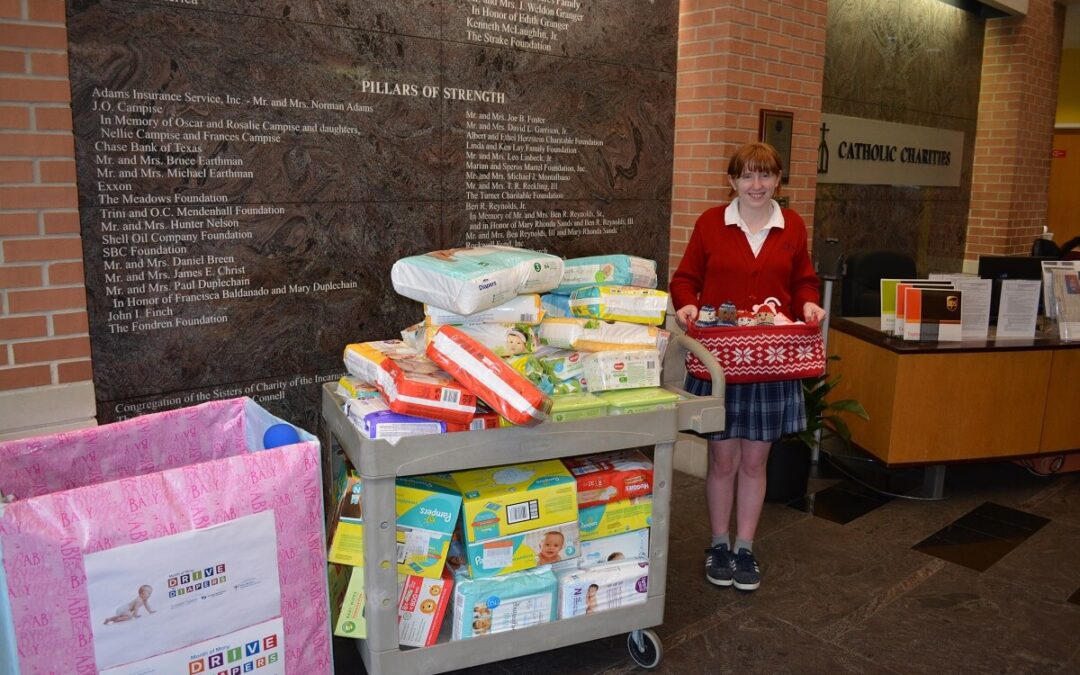 Thousands of Diapers Donated Through Catholic Charities and KSHJ 1430 AM Drive for Diapers