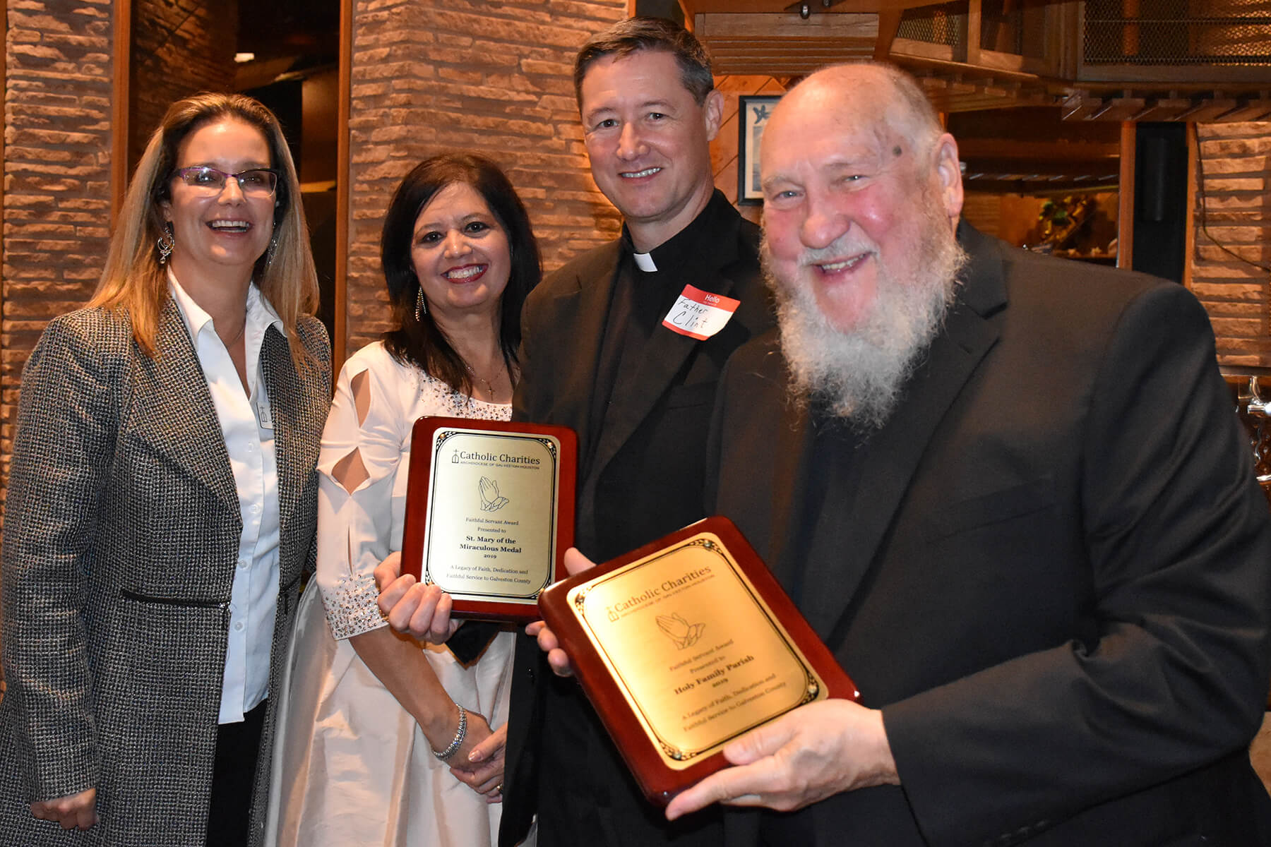 Beacon of Hope Reception thanked Rev. Clint Ressler, pastor of St. Mary of the Miraculous Medal in Texas City, and Fr. Stephen Payne with Holy Family Parish in Galveston.