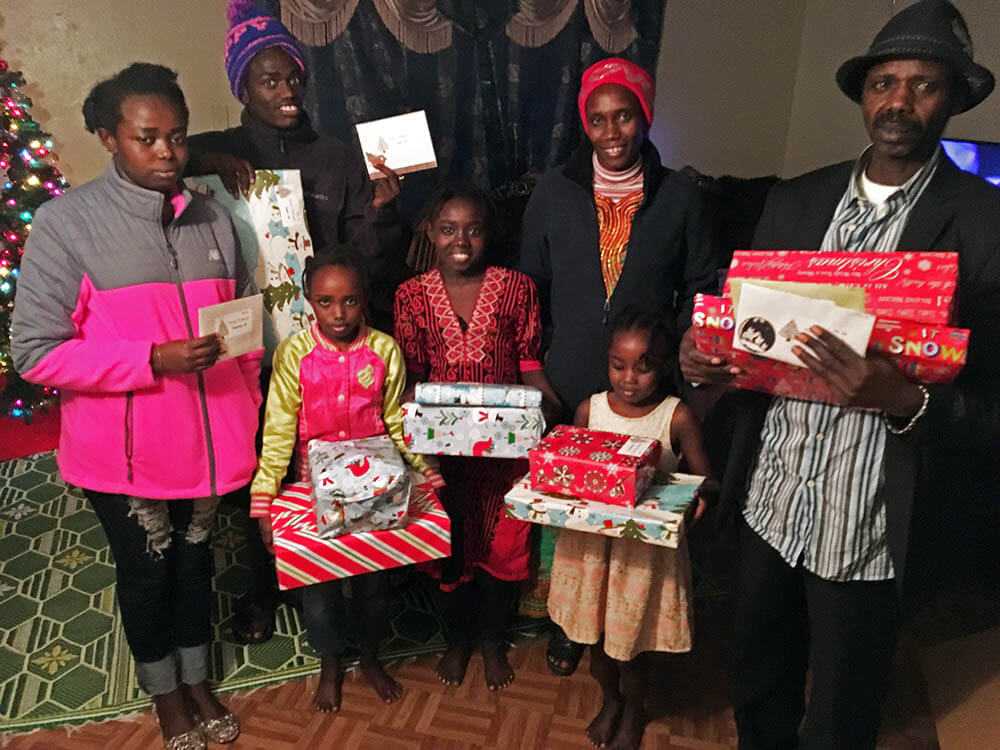 Esperance and her family received Christmas presents through Catholic Charities' Share Your Blessings program.