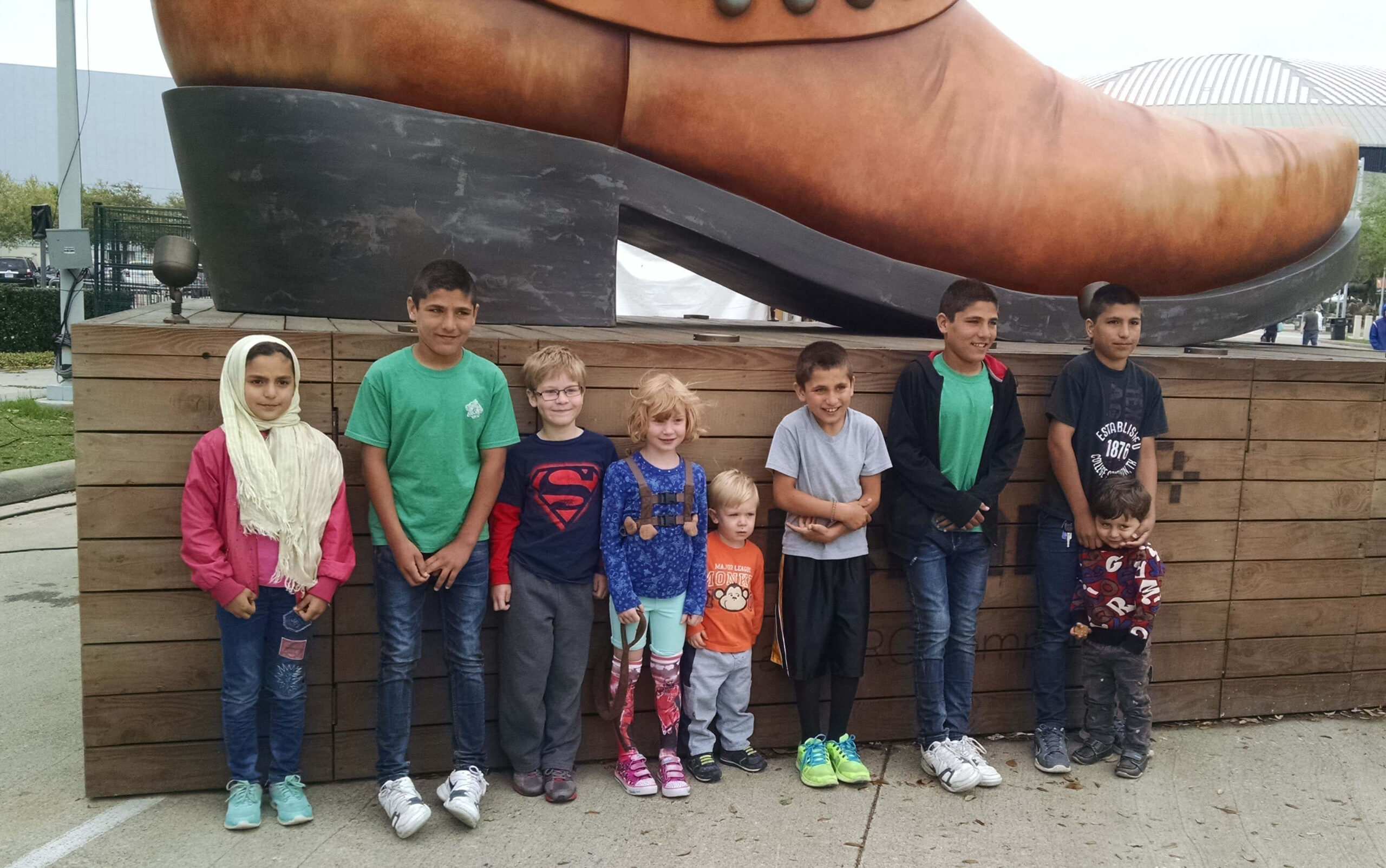 The Griffins took the Noor family to the Houston Livestock Show and Rodeo in March 2016. 