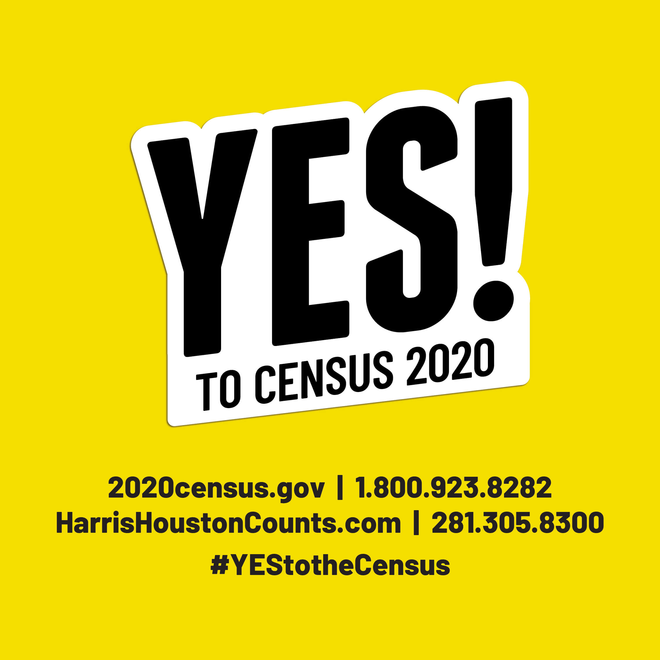 Say YES to the 2020 Census!